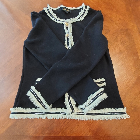 Luisa Spagnoli 100% Virgin Wool Knit Jacket - Picture 14 of 14